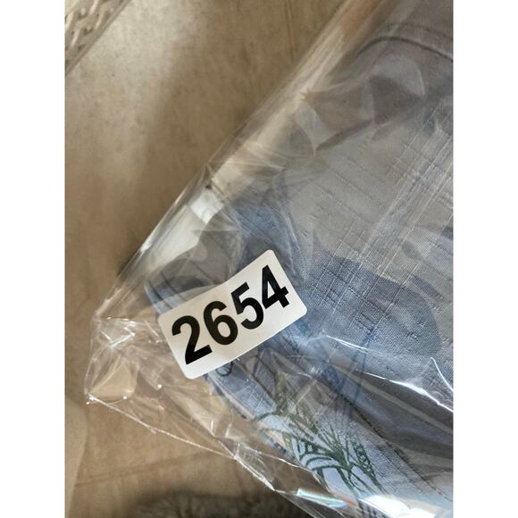 Tommy Bahama Camp Button Shirt XL 100% Silk Short Sleeve Striped Blue Beach Mens - Picture 15 of 16